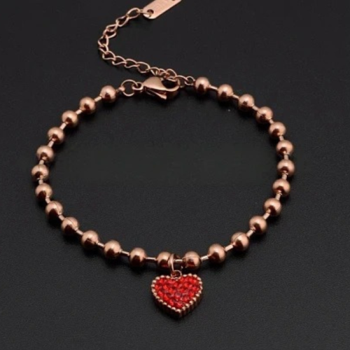 Heart Charm Anklet