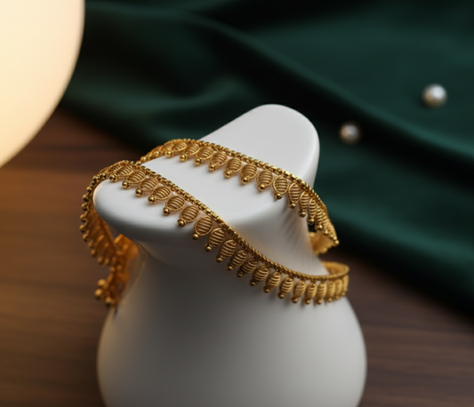 Prettyfeet Laila Antique Brass Anklet